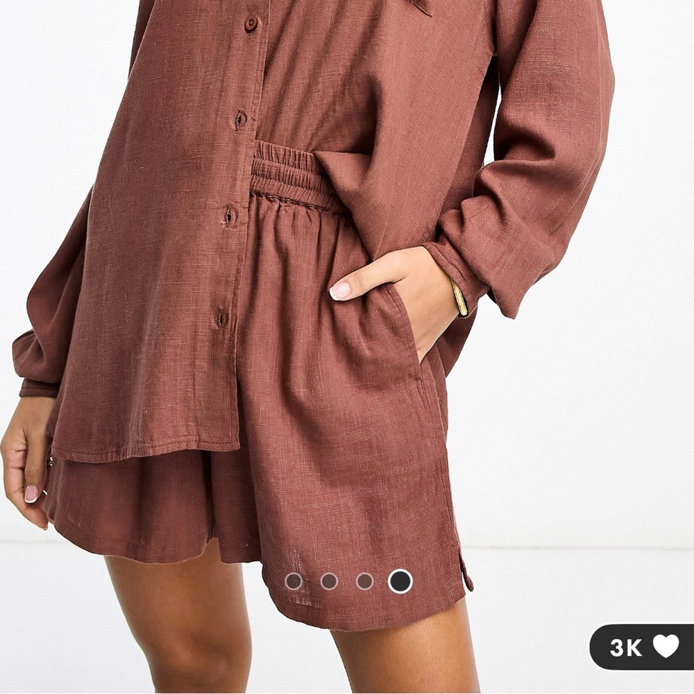 NWT Terracotta Linen Pull-on Shorts